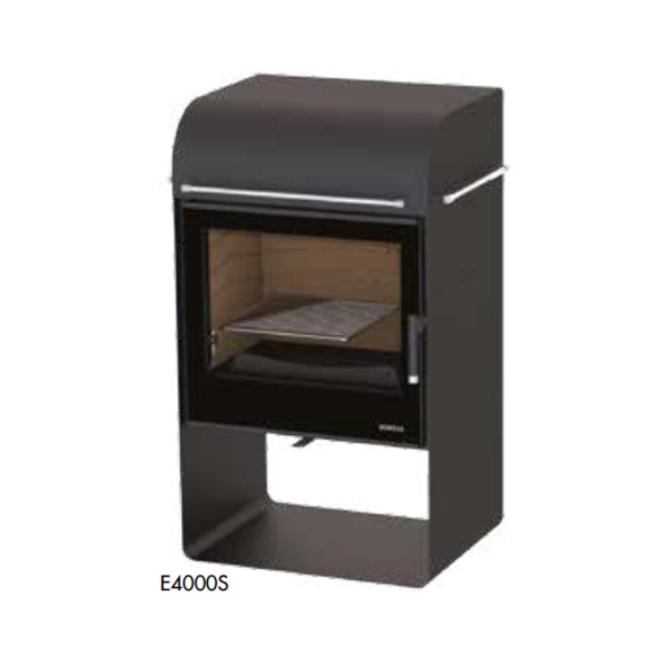 Cuisinière en bois BOREAL E4000S 9.5 kW noir